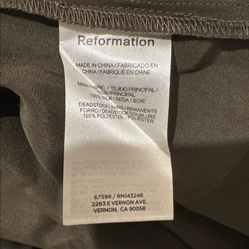 Reformation Stasia Silk Pine Tree Dress New With Tags - Picture 6 of 7